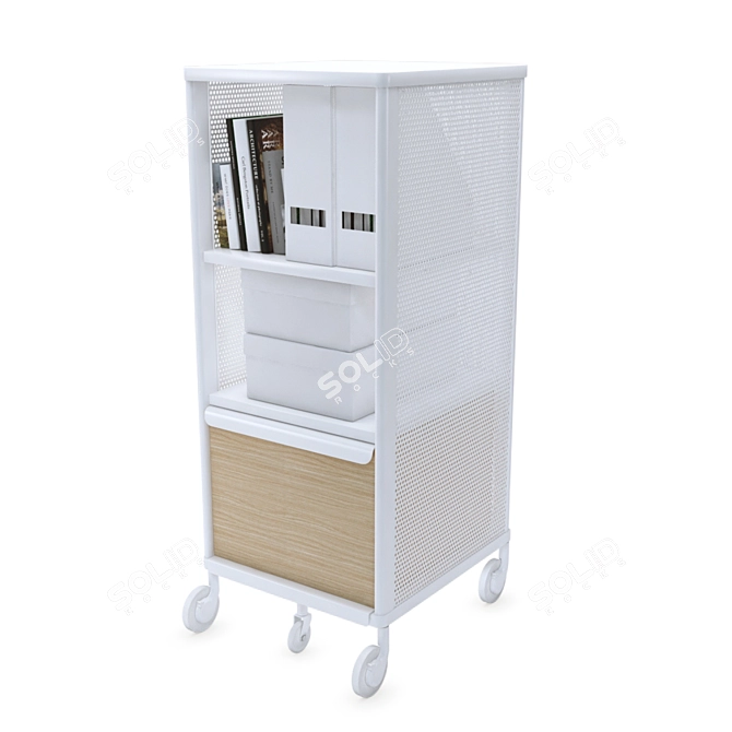 Sleek Storage Solution: Ikea Bekant Unit 3D model image 2