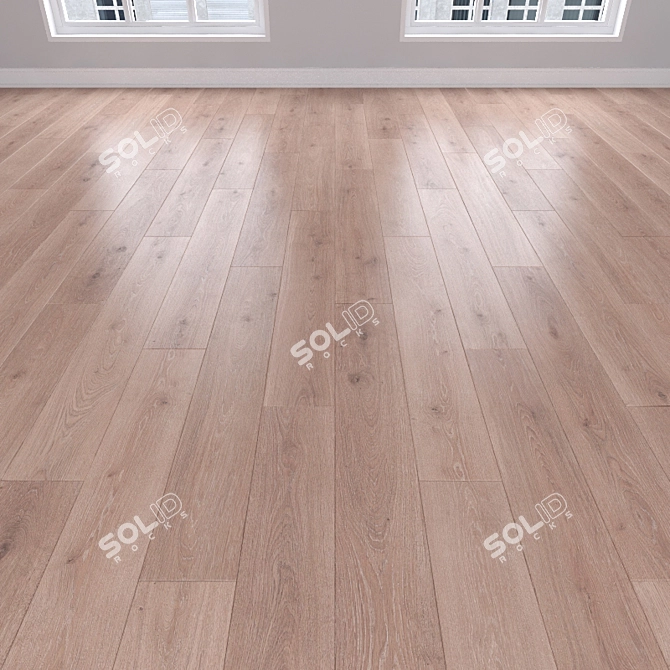 Versatile Parquet Oak: Herringbone, Linear & Chevron 3D model image 1