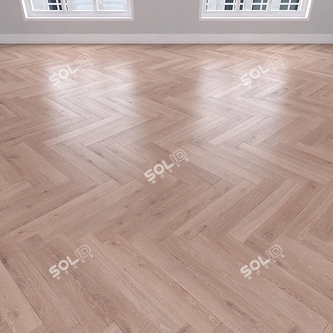 Versatile Parquet Oak: Herringbone, Linear & Chevron 3D model image 2