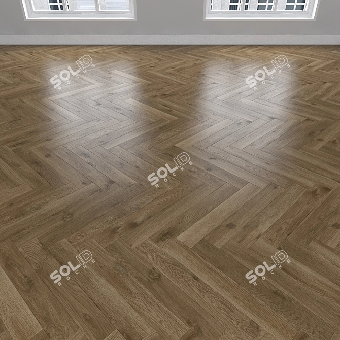 Oak Parquet: Herringbone, Linear, Chevron 3D model image 2