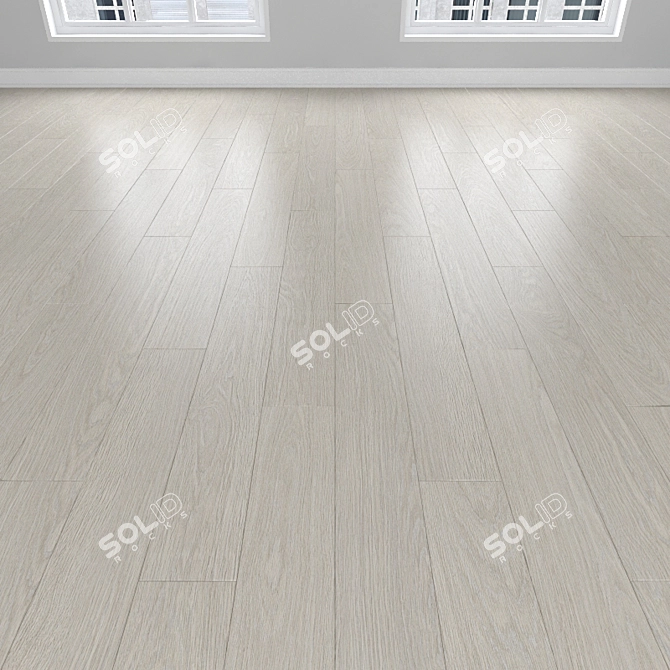 Light Oak Parquet: Herringbone, Linear, Chevron 3D model image 1