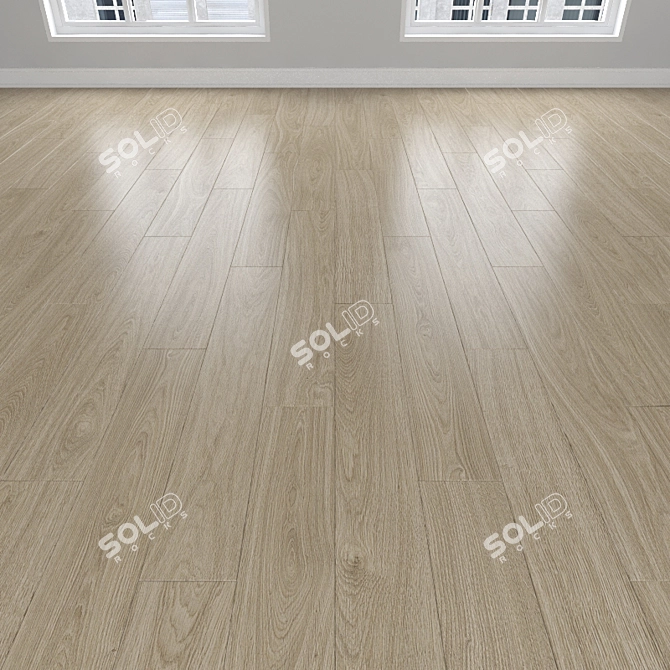 Parquet Oak: Herringbone, Linear & Chevron 3D model image 1