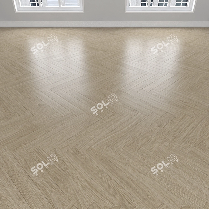 Parquet Oak: Herringbone, Linear & Chevron 3D model image 2