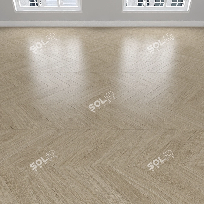 Parquet Oak: Herringbone, Linear & Chevron 3D model image 3