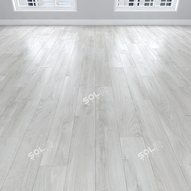 White Oak Parquet: Herringbone, Linear, Chevron 3D model image 1