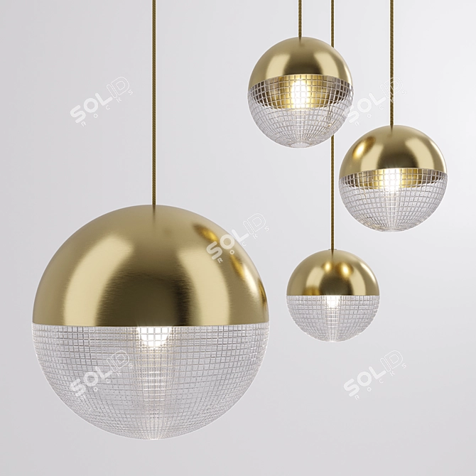  Stunning LEE BROOM Lens Flair Pendant Lights 3D model image 1