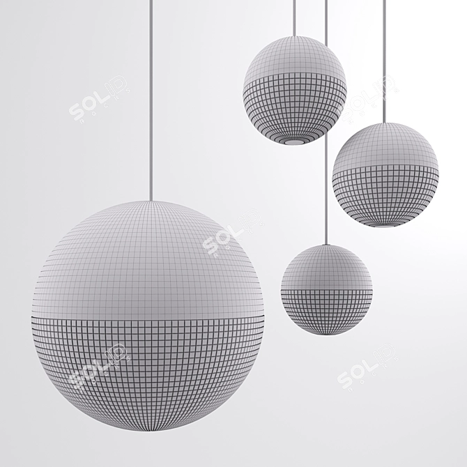 Stunning LEE BROOM Lens Flair Pendant Lights 3D model image 2