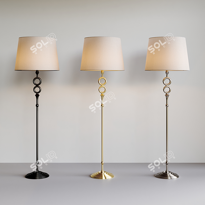 Elegant Bristol Floor Lamp 3D model image 1