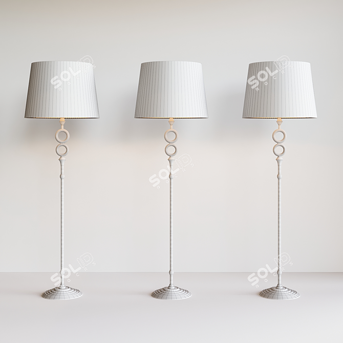 Elegant Bristol Floor Lamp 3D model image 2