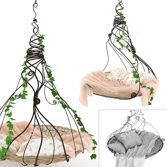 Elegant Jasmine Swing for Stylish Spaces 3D model image 3