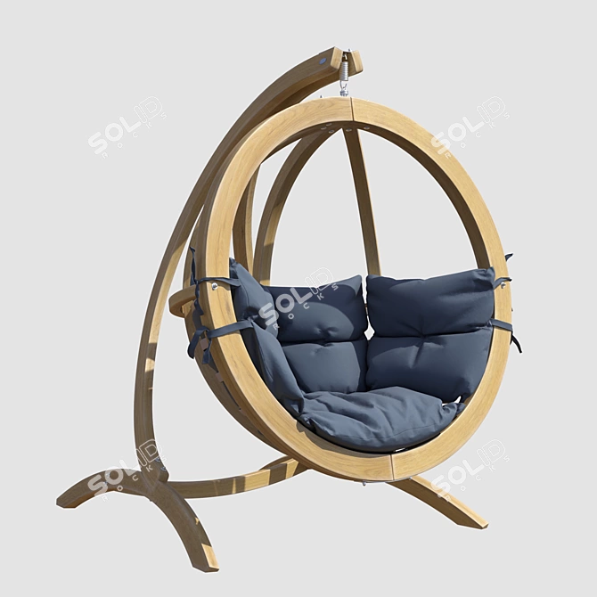 Terracotta Globo Swing Chair 3D model image 1