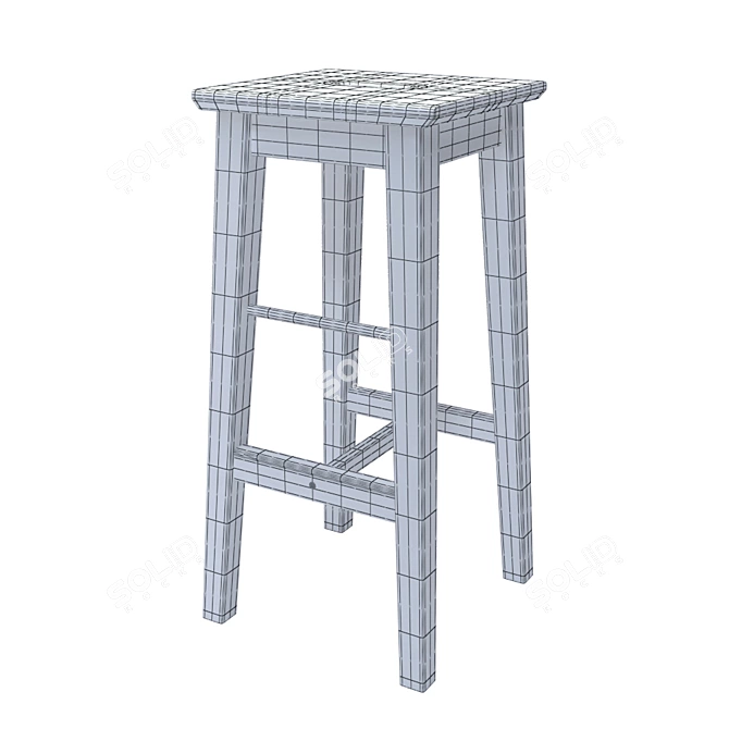 Sleek & Stylish IKEA BOSSE Stool 3D model image 3