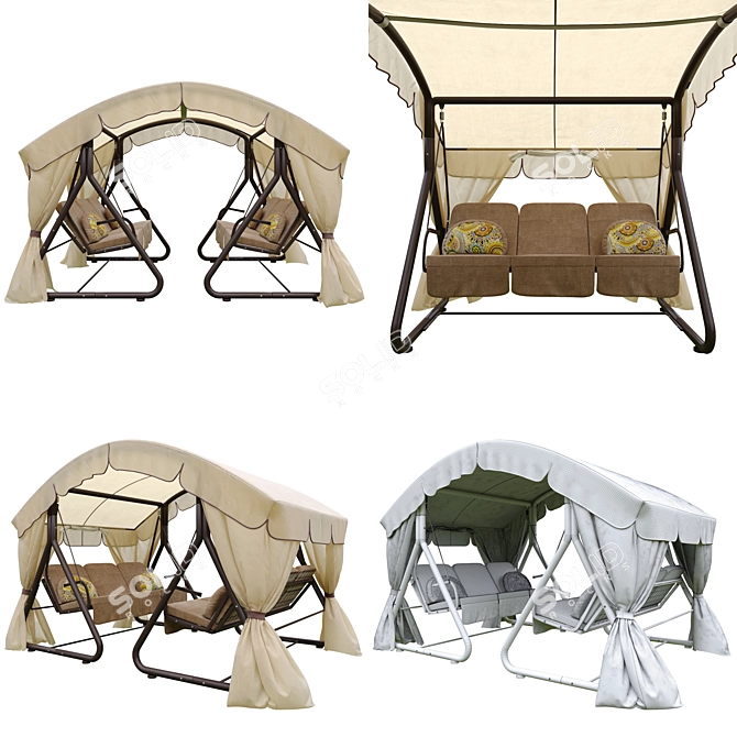 Relax in Style with ARNO-WERK Garden Swings 3D model image 2