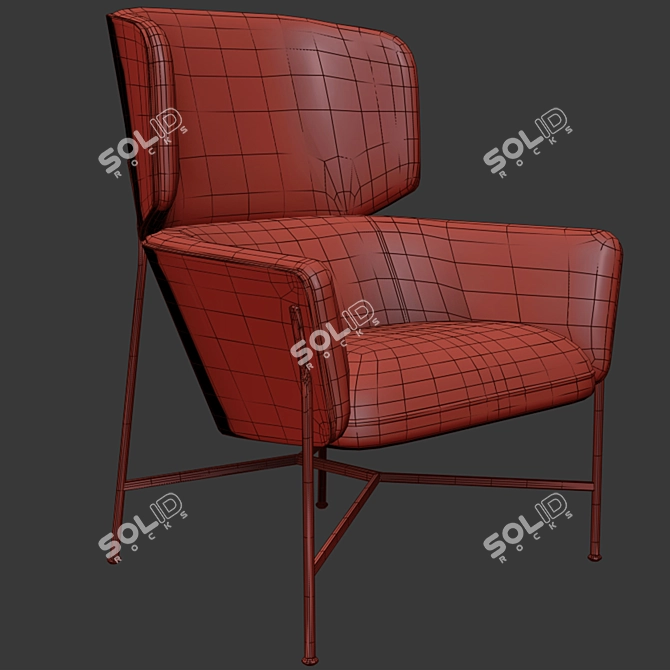 Caristo High Back Armchair: Elegant Design by SP01 3D model image 3