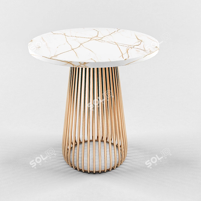 Modern Minimalist Side Table 3D model image 2