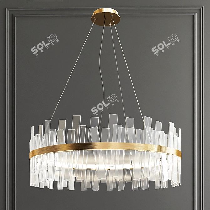 Elegant Aquitaine Chandelier 3D model image 1