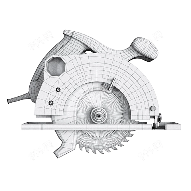 Versatile Circular Saw Kit for Precision Woodworking 3D model image 2