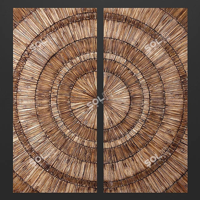 Lanciano Wood Wall Art: Set of 2 3D model image 1