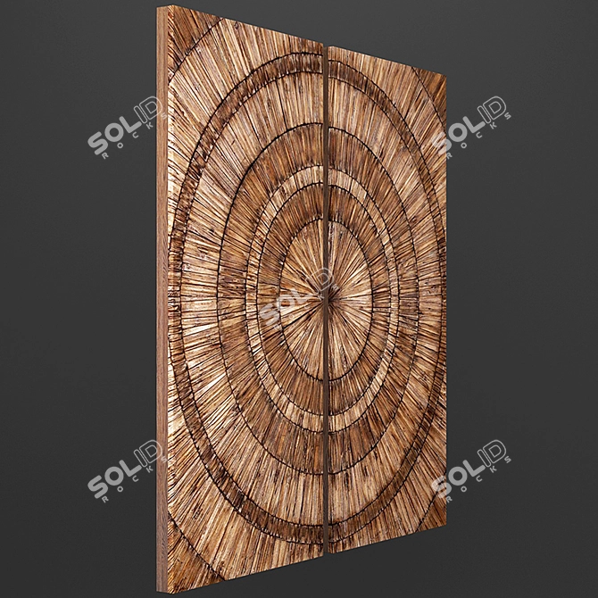 Lanciano Wood Wall Art: Set of 2 3D model image 2