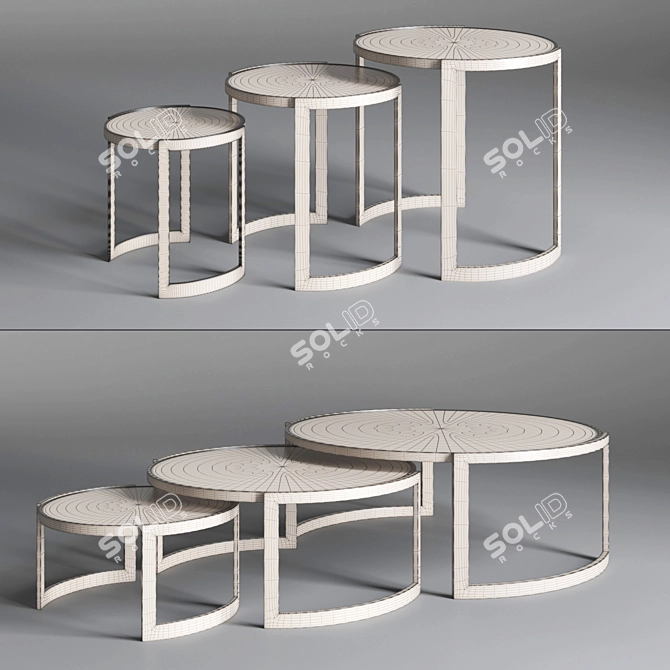 Anya Fendi Casa Coffee Table - Elegant Design, Various Sizes 3D model image 2