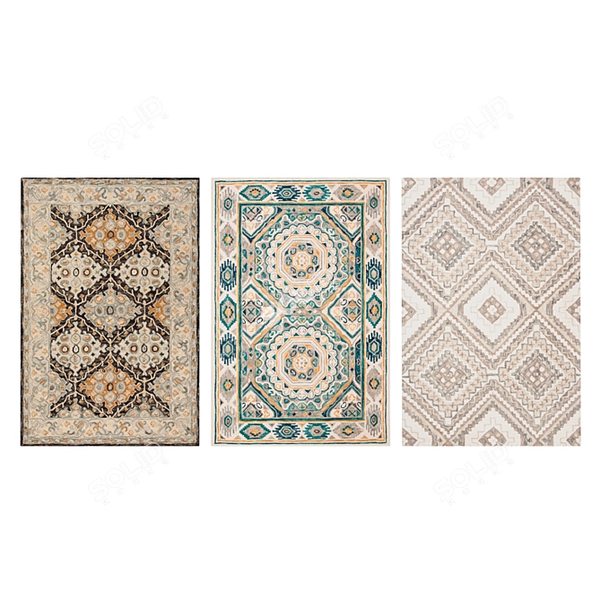 High-Quality Carpet Set 39 3D model image 3