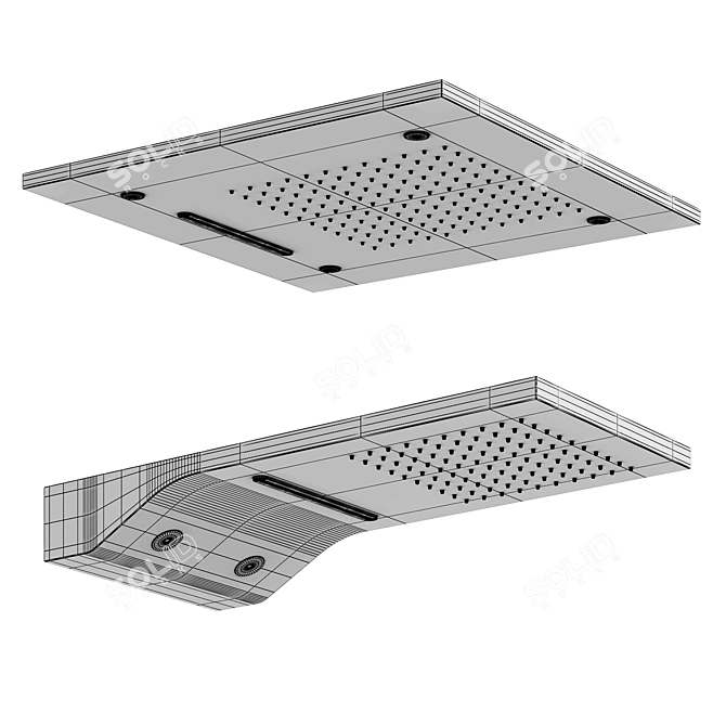 Luxury Spring Shower Set 3D model image 2