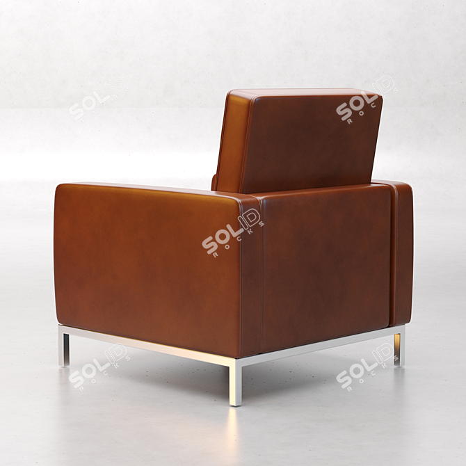 Ready Unwrapped Armchair 3D model image 2