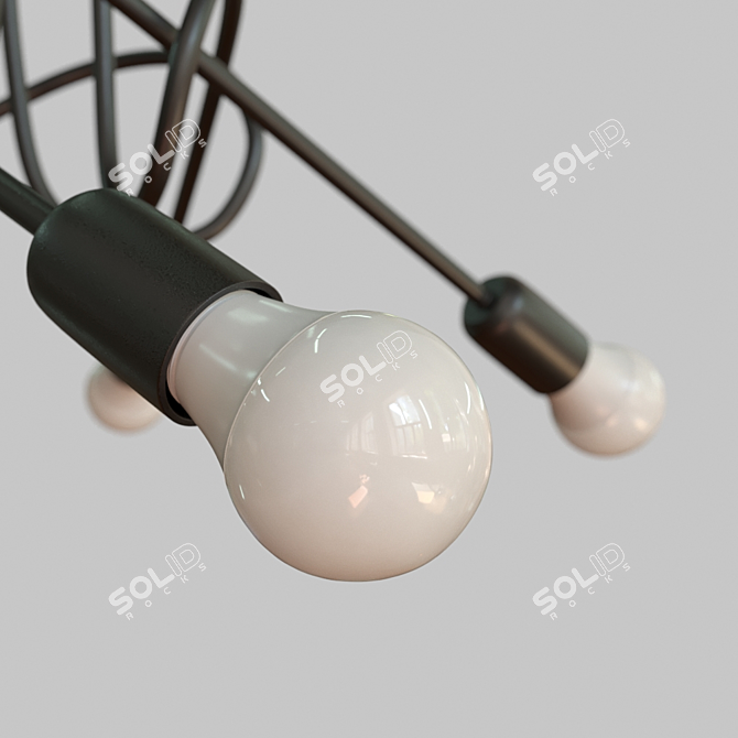 Modern Style Chandelier- Illuminate with Corona Light! 3D model image 3