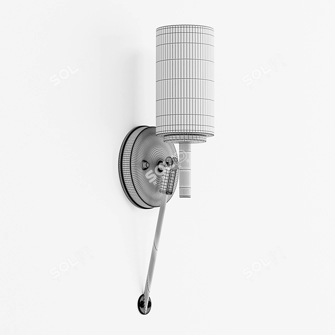 Retro Chic Wall Sconce 3D model image 3