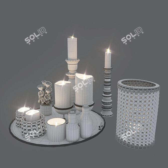 Blind Date Decorative Set: Luxurious & Optimized! 3D model image 3