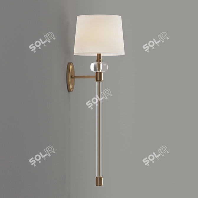 Vintage-inspired Augusta Wall Sconce 3D model image 2