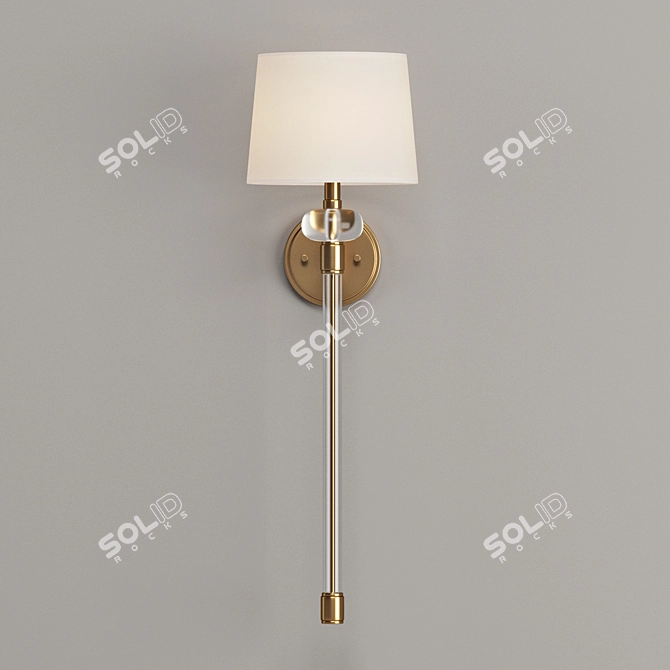 Vintage-inspired Augusta Wall Sconce 3D model image 4