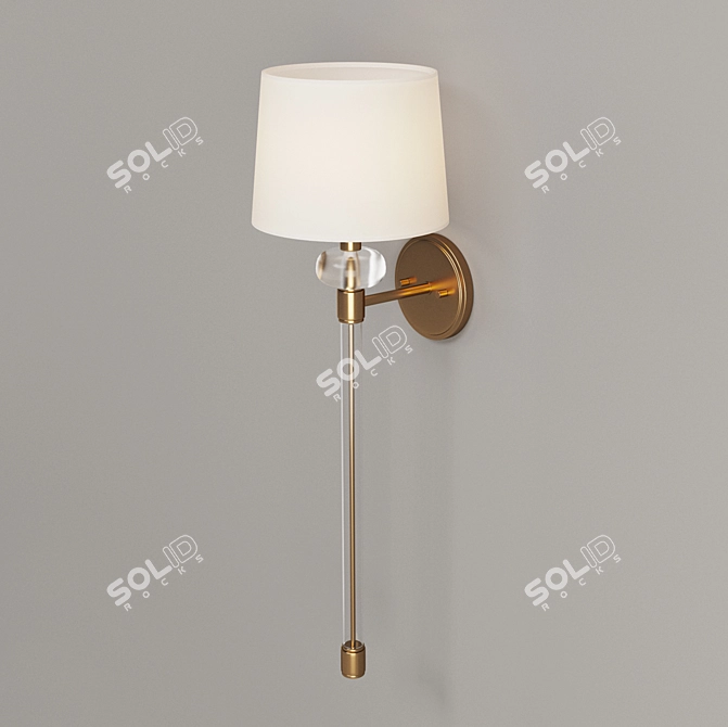 Vintage-inspired Augusta Wall Sconce 3D model image 5