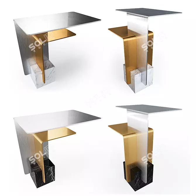 Elegant Riluc SIDE Table | Minimalist Design 3D model image 1