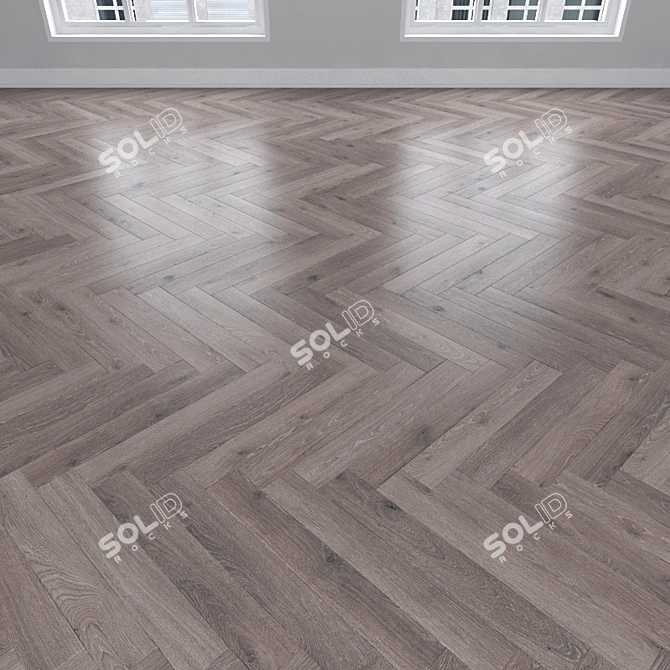 Versatile Parquet Oak Flooring 3D model image 2