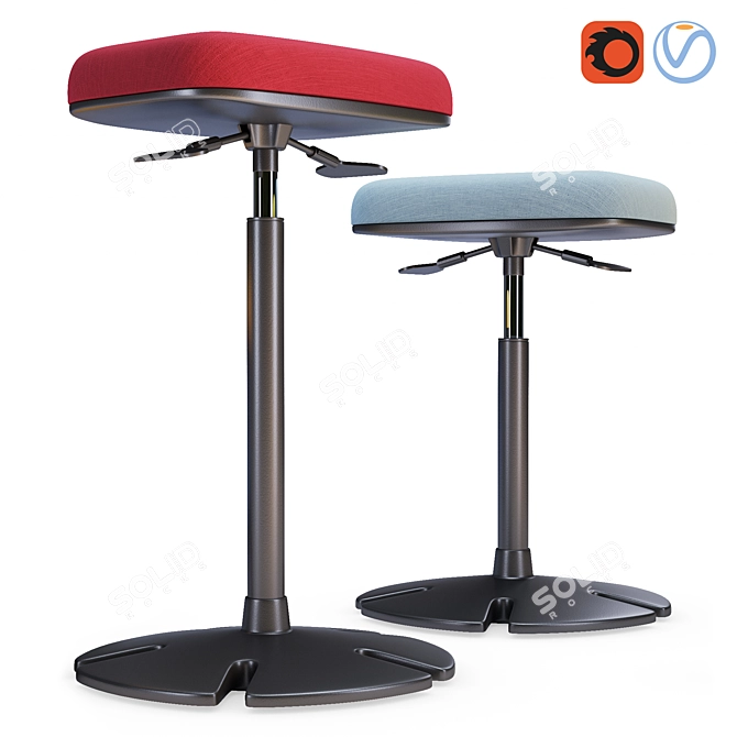 Title: Steelcase B-Free Sit Stand Collection 3D model image 2