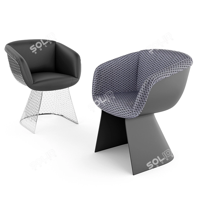 Luxury Vitesse Armchair by Bugatti 3D model image 1