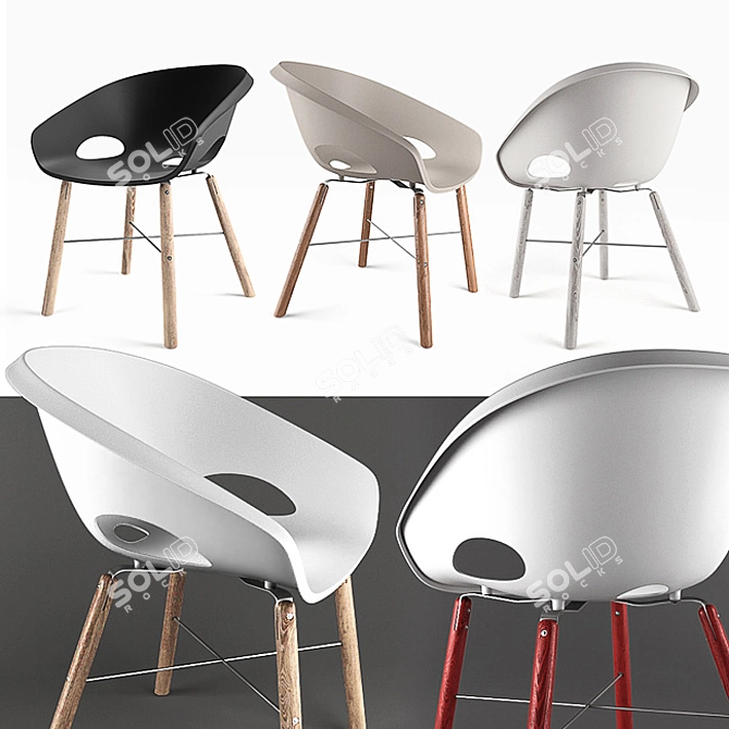 Sleek Globe-L DOMITALIA Chair 3D model image 1