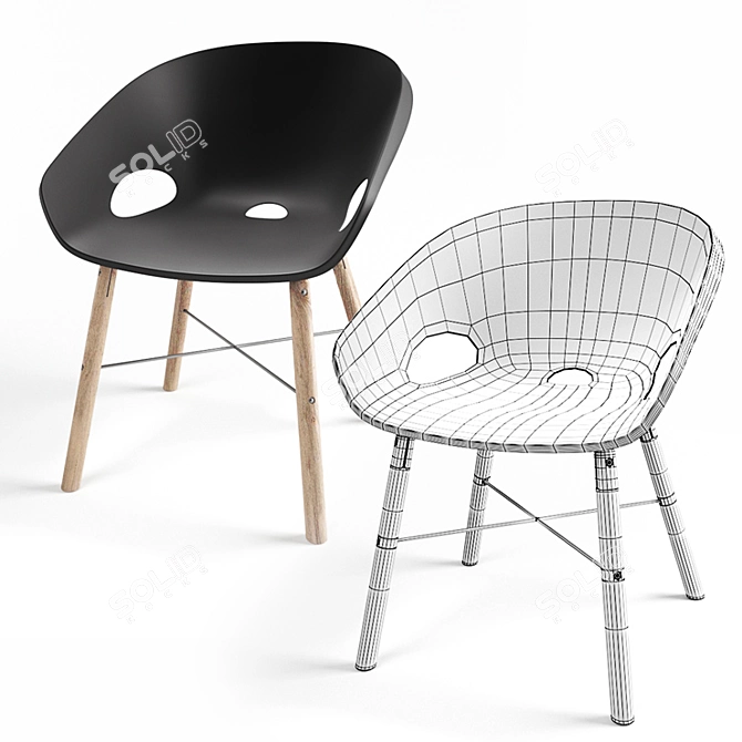 Sleek Globe-L DOMITALIA Chair 3D model image 3