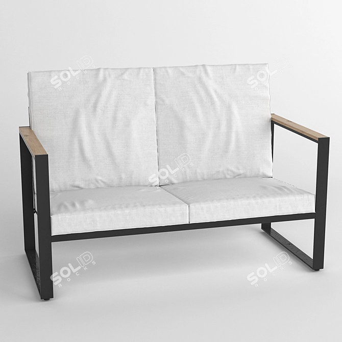 Sleek Welder's Lounger 3D model image 1