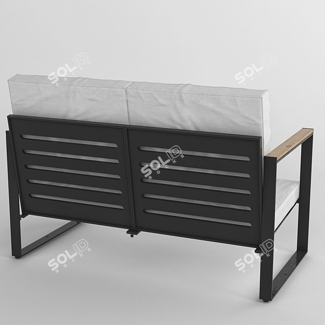 Sleek Welder's Lounger 3D model image 2