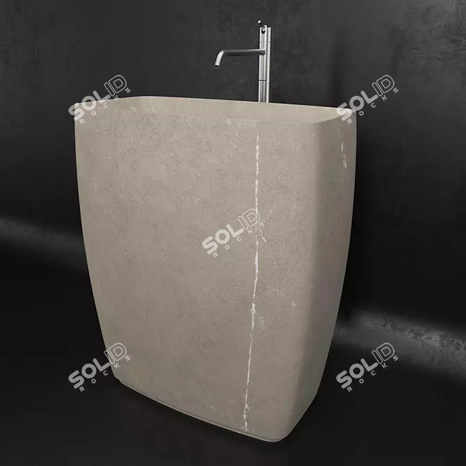 Italian Sink Tender with Ayati Taps 3D model image 1