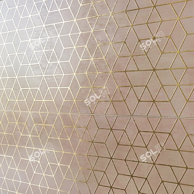 MEK Rose Hexagon Decorative Elements | 50x110 cm 3D model image 1