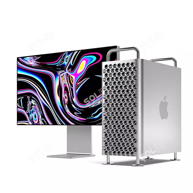 Ultimate Performance: Mac Pro (2019) + Pro Display XDR 3D model image 1