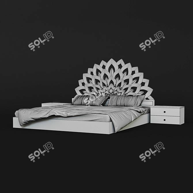 Dreamland Bliss Bed 3D model image 2