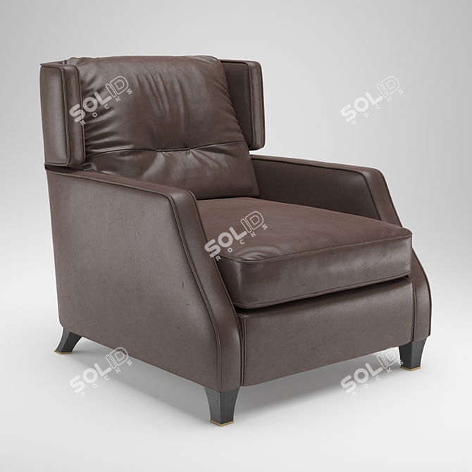 Natuzzi Amadeus Chair: Elegant and Comfortable 3D model image 1