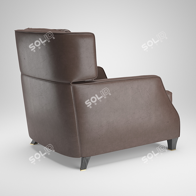 Natuzzi Amadeus Chair: Elegant and Comfortable 3D model image 2