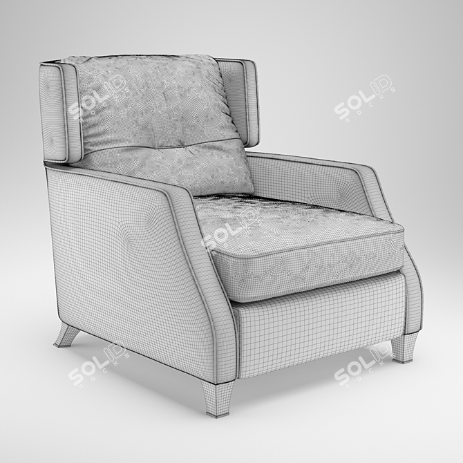 Natuzzi Amadeus Chair: Elegant and Comfortable 3D model image 3