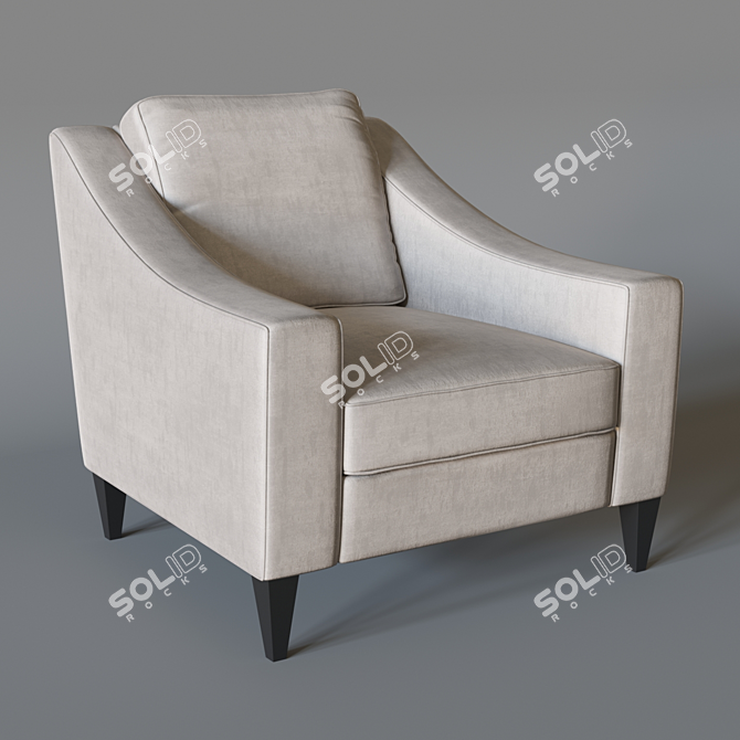 Bourne Luxdeco Armchair 3D model image 1