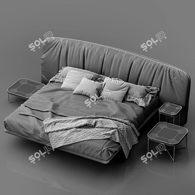 Cattelan Italia Marlon Bed: Sleek and Stylish Sleeping Solution 3D model image 3